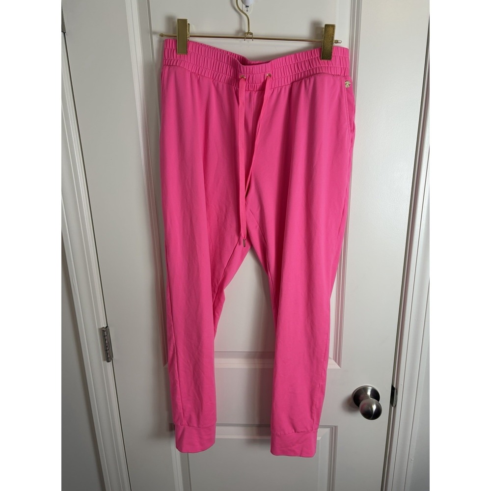 LILLY PULITZER Mallie Knit Jogger Pants, PINK, Size Medium